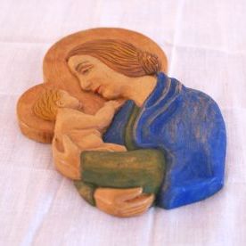 Maria och Jesubarnet, med upphängningskrok